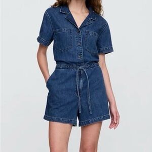 Gap Collard Denim Romper